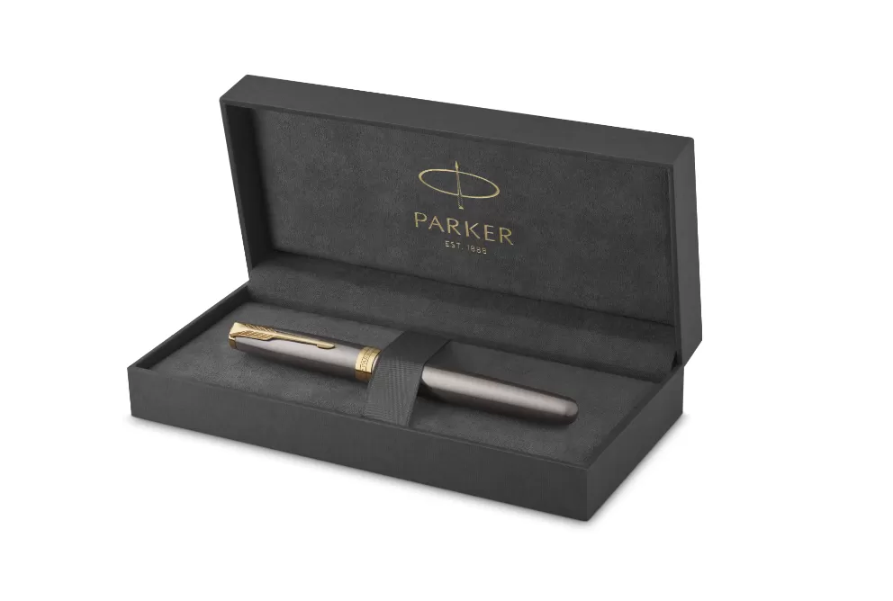 Bút máy Parker Sonnet Grey GT ngòi vàng 18K