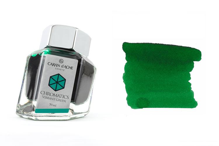 Mực Caran D'ache màu xanh lá cây (Green) rực rỡ (Lọ 50ml)