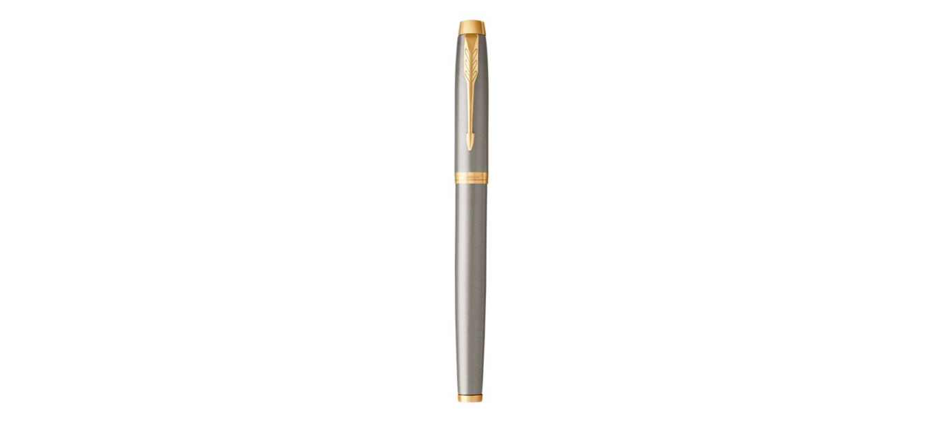 Bút máy Parker IM 2017 Brushed Metal cài vàng