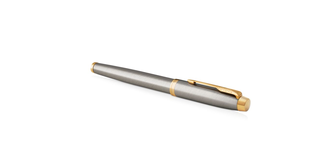 Bút máy Parker IM 2017 Brushed Metal cài vàng