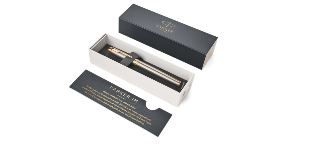 Bút máy Parker IM 2017 Brushed Metal cài vàng