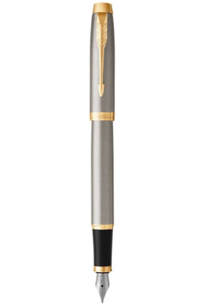 Bút máy Parker IM 2017 Brushed Metal cài vàng