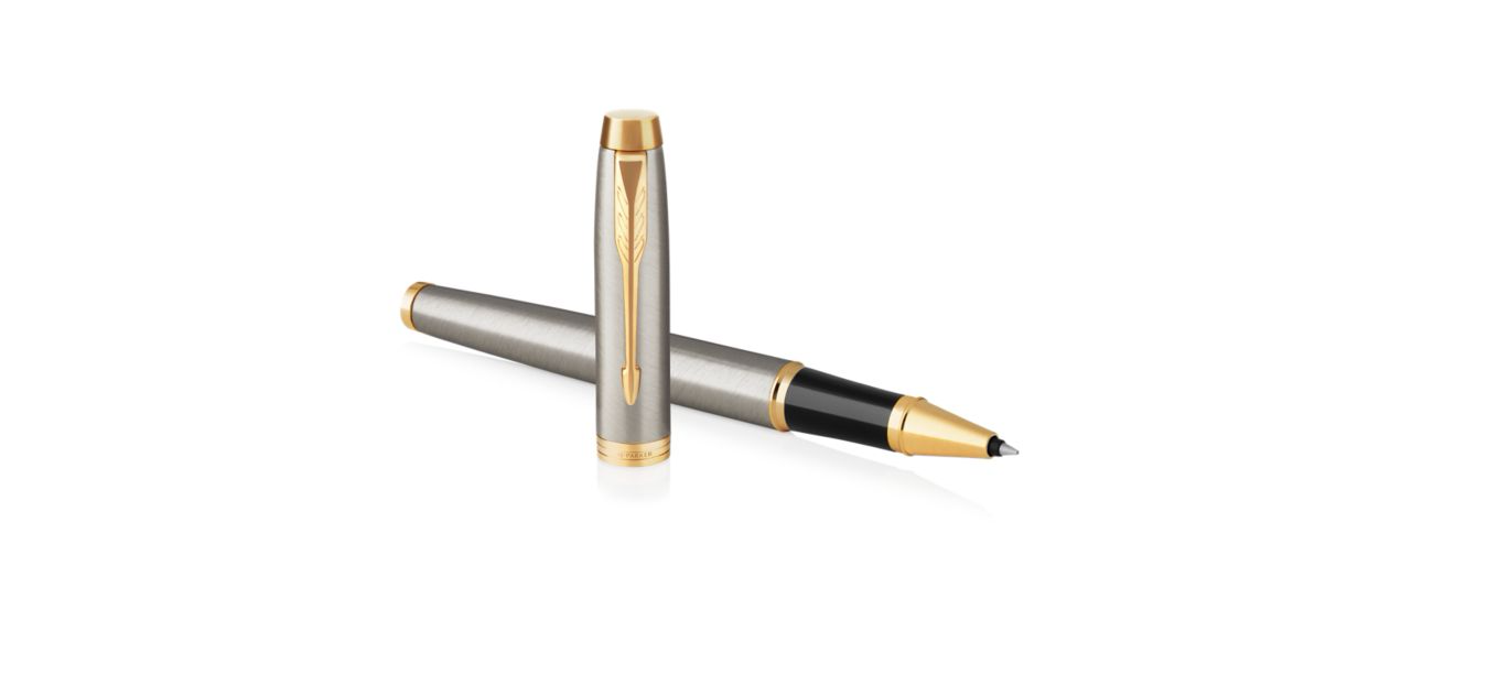 Bút dạ bi Parker IM 2017 Brushed Metal cài vàng
