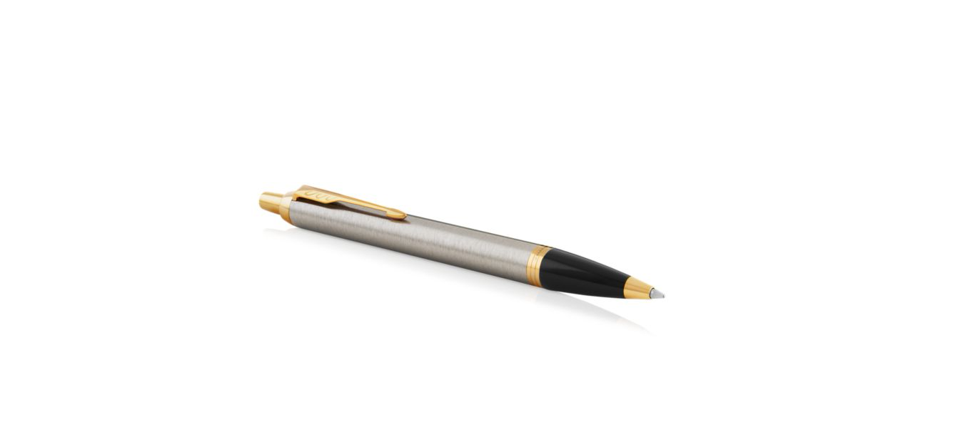 Bút bi Parker IM 2017 Brushed Metal cài vàng