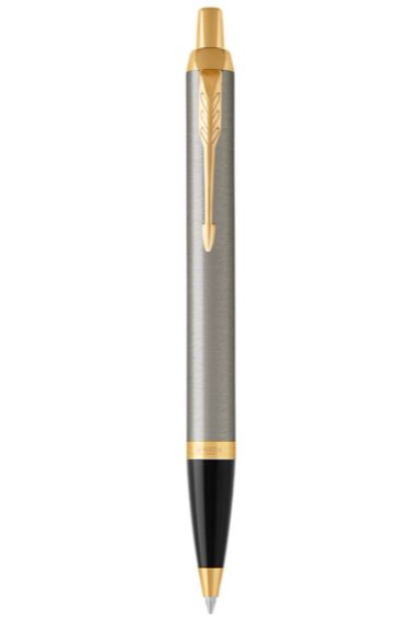 Bút bi Parker IM 2017 Brushed Metal cài vàng