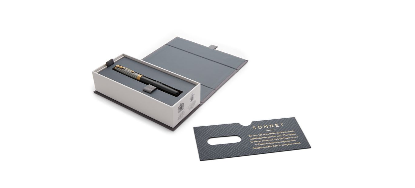 Bút Máy Parker Sonnet 17 Black Silver 18K GT