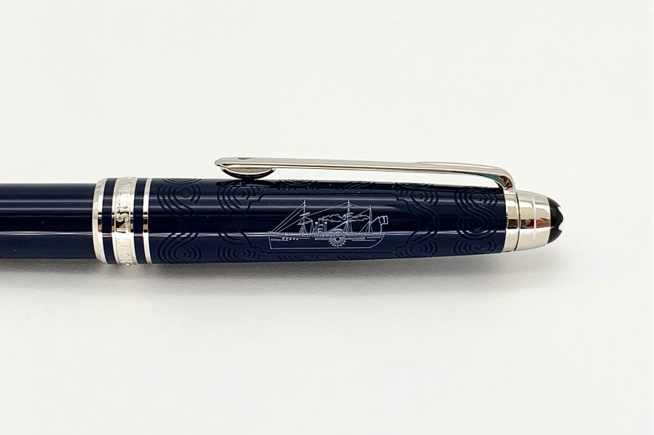 Bút bi Montblanc MST Resin Around The World in 80 days Blue Classique PT