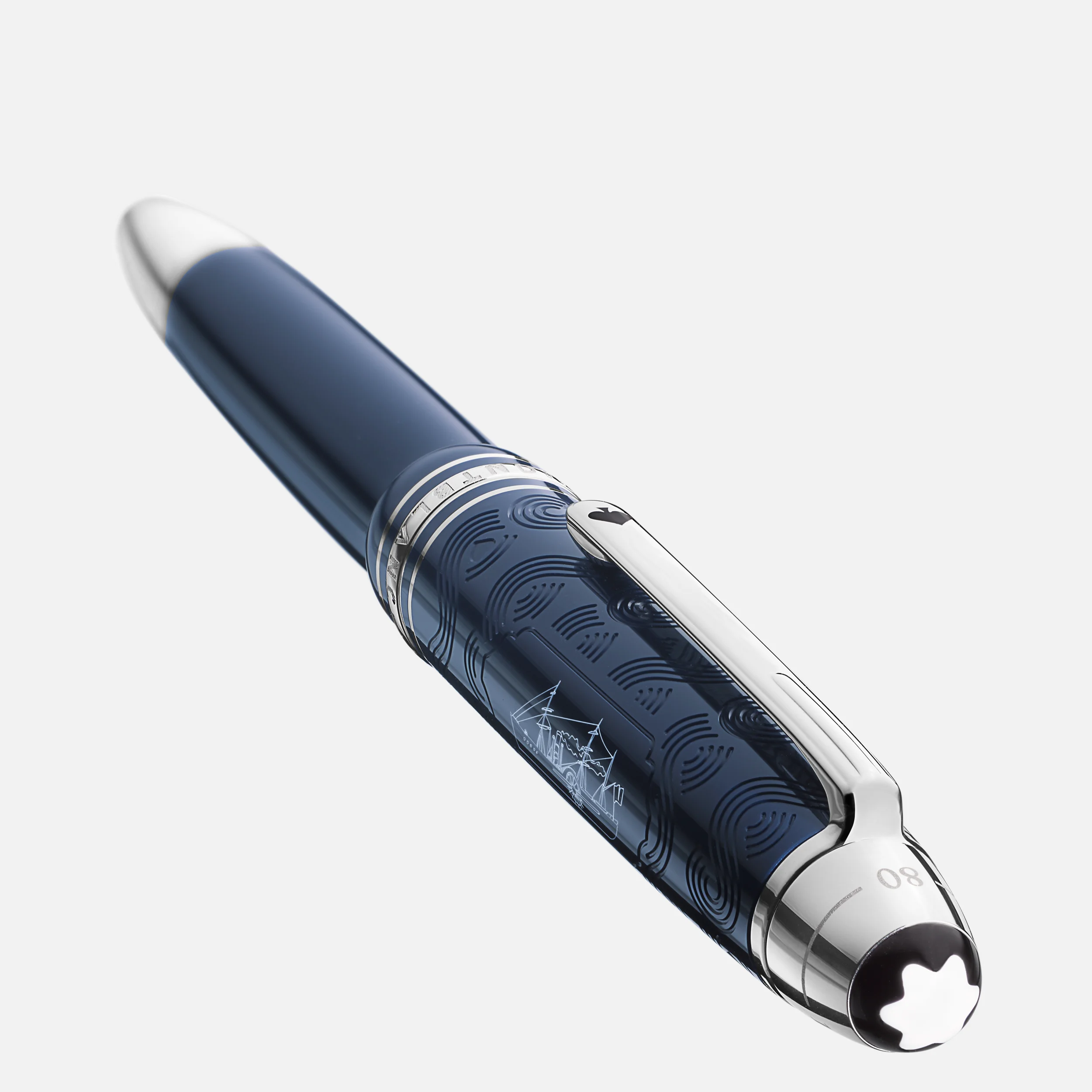 Bút dạ Montblanc MST LEGRAND Resin Around The World in 80 days Blue PT