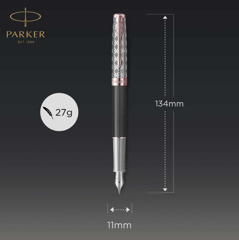 Bút máy Parker SONNET 21 METAL GREY PGT 18K