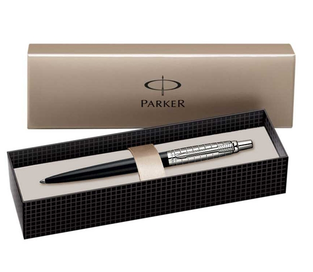 Bút bi Parker Jotter PRM Satin Blk SS CT