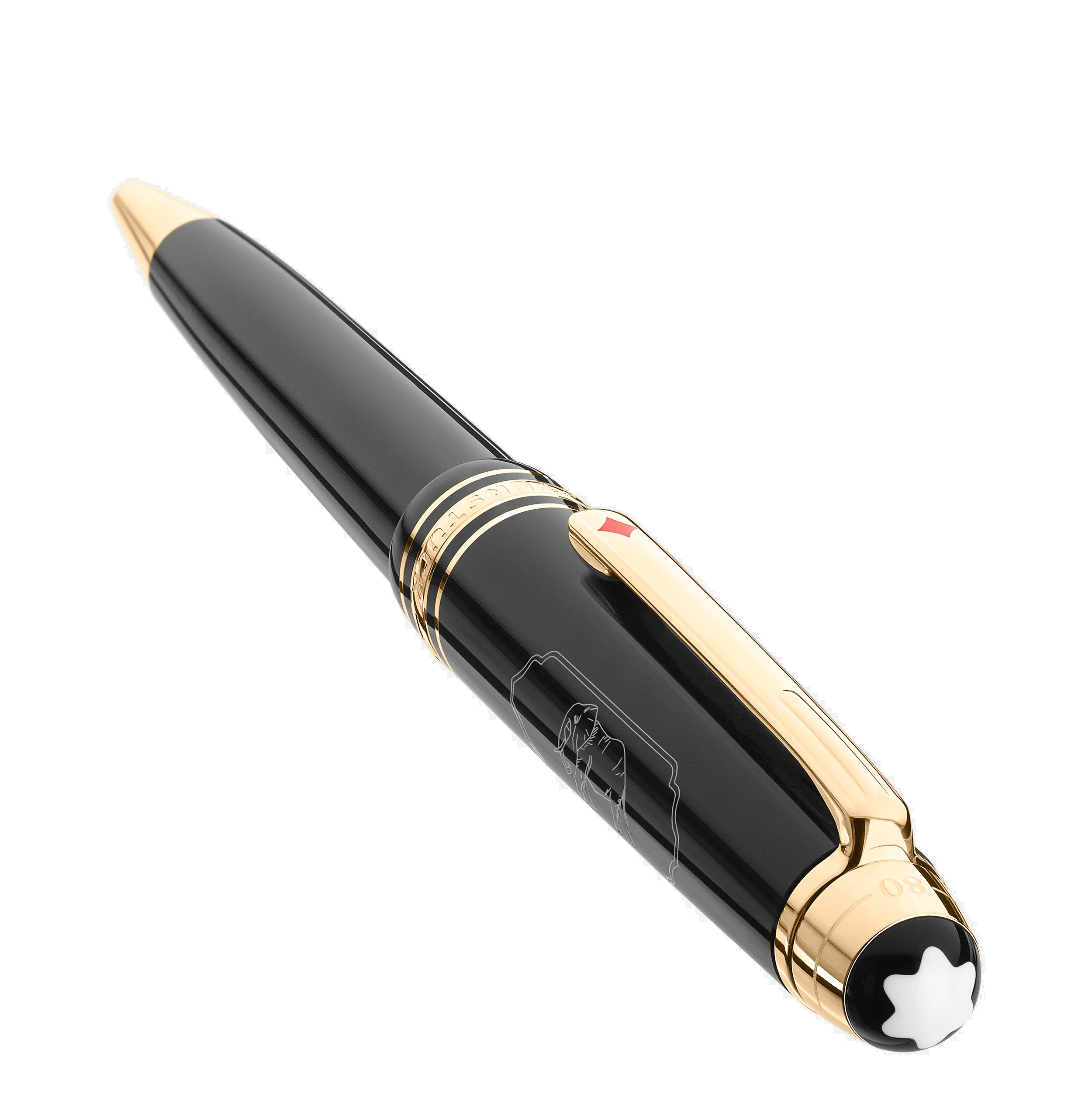 Bút bi Montblanc MST ATW in 80 days S.E. BLK Resin Midsize GT