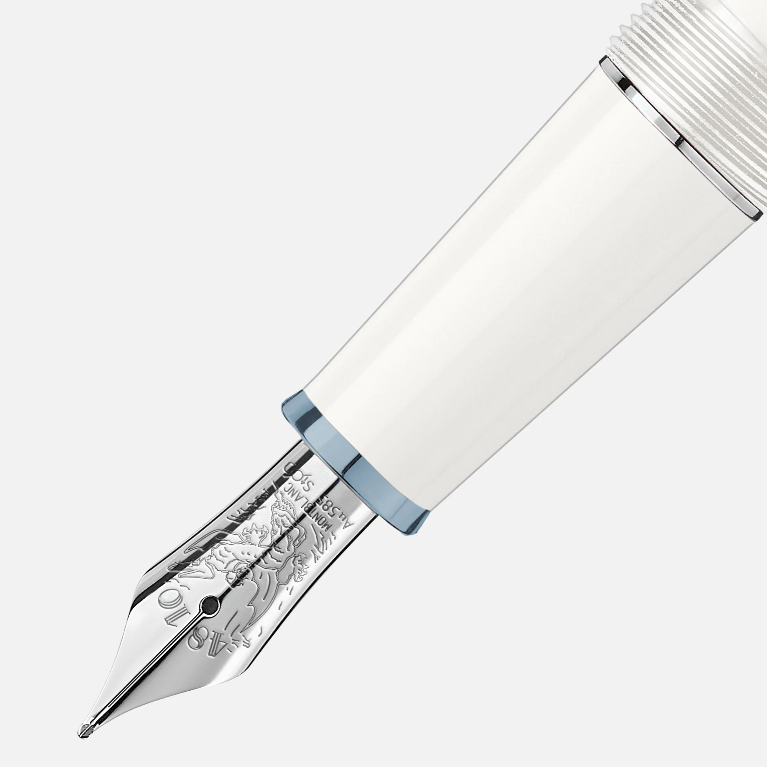 Bút máy Montblanc MST Resin Classique Glacier (White resin Blue PVD coated)