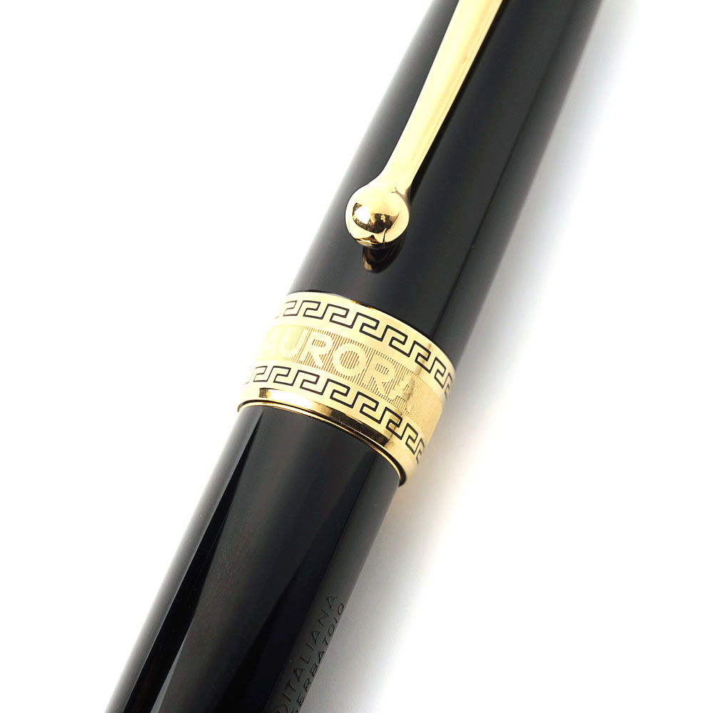 Bút máy Aurora Optima Black Gold Plated Trim 