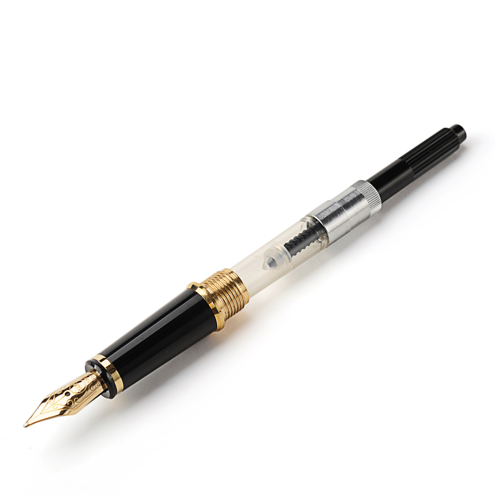 Bút máy Aurora 88 Black Barrel Gold Plated Cap 