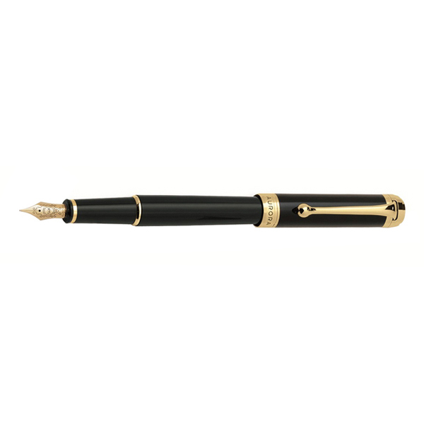 Bút máy Aurora Talentum Finesse Black Gold Plated 