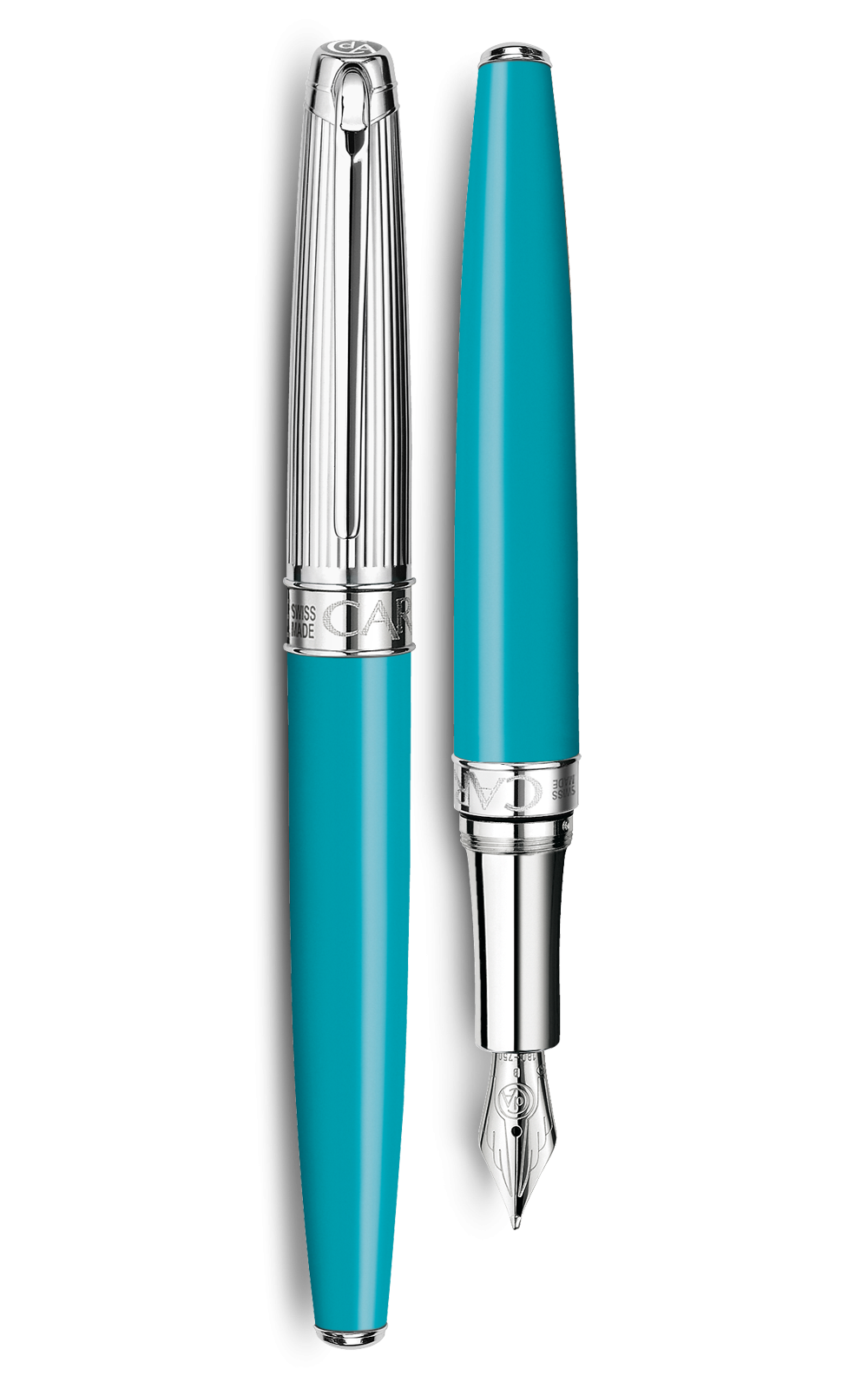 Bút máy LÉMAN BICOLOR TURQUOISE silver-plated, rhodium-coated 