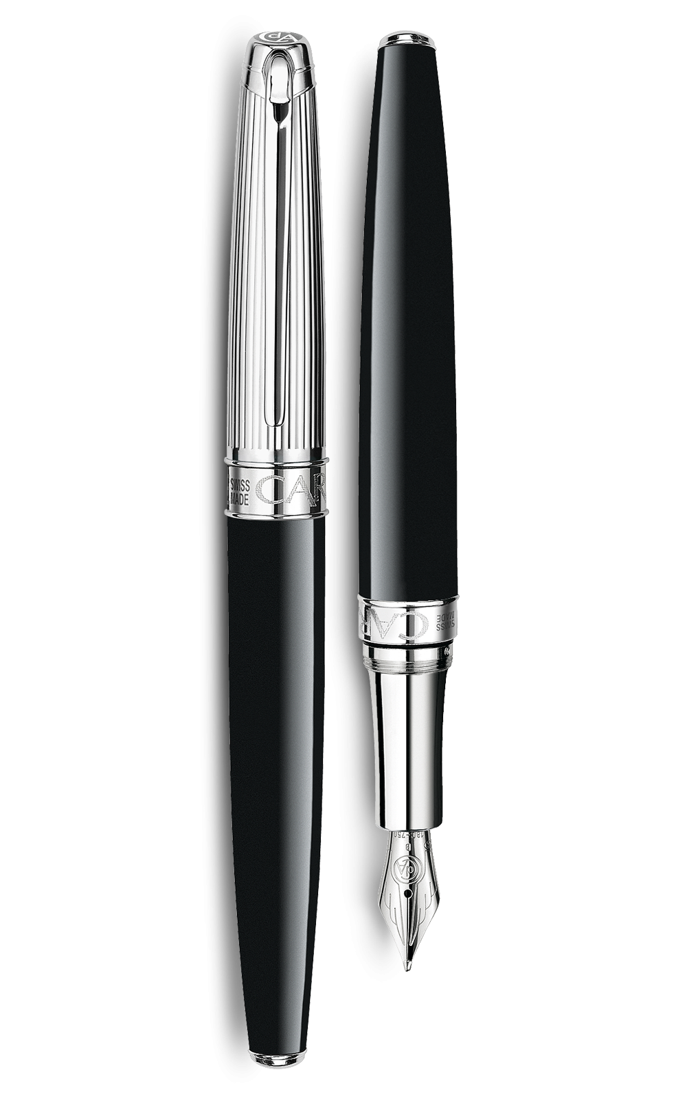 Bút máy LÉMAN BICOLOR BLACK silver-plated, rhodium-coated 