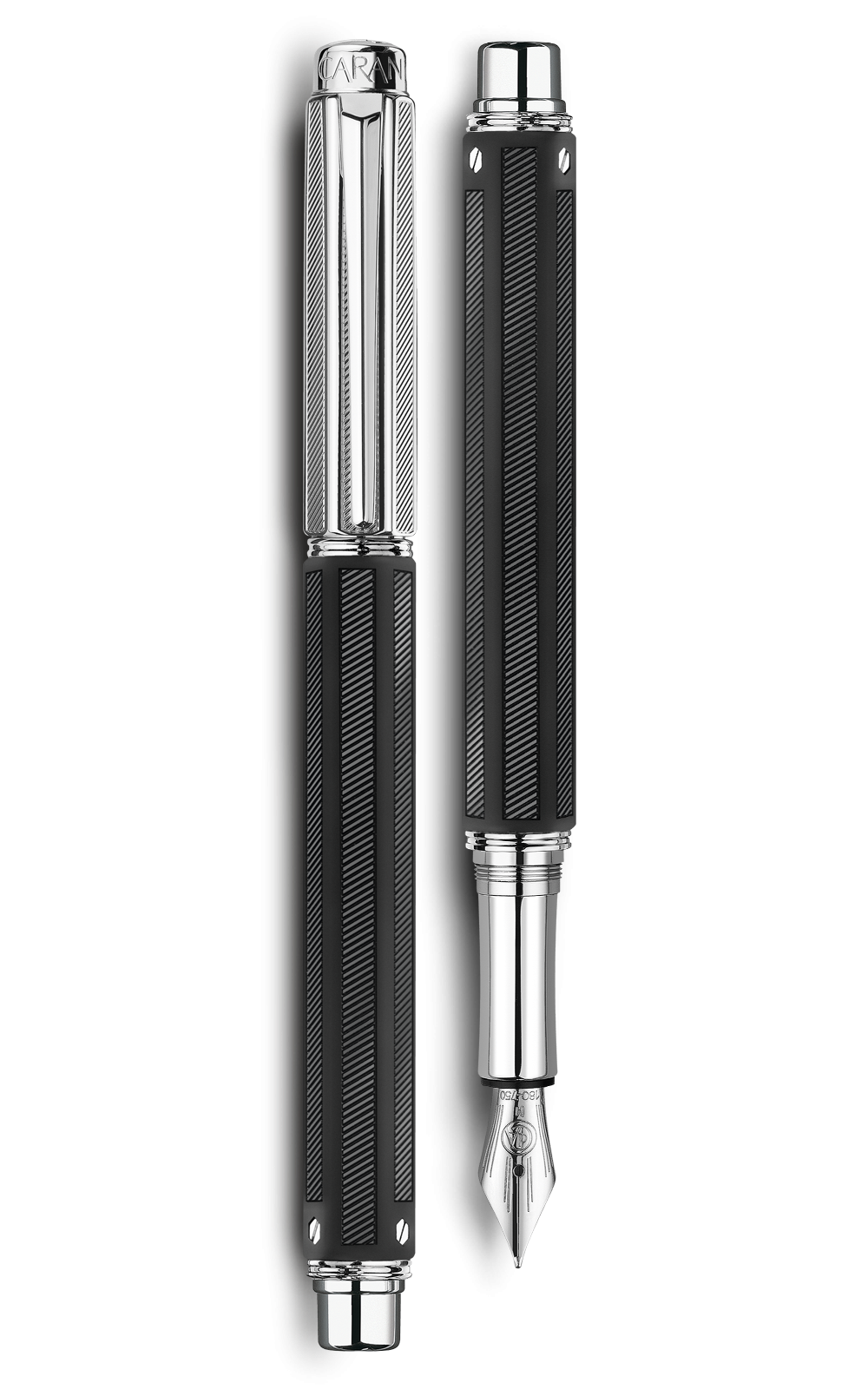 Bút máy VARIUS RUBRACER silver-plated, rhodium-coated