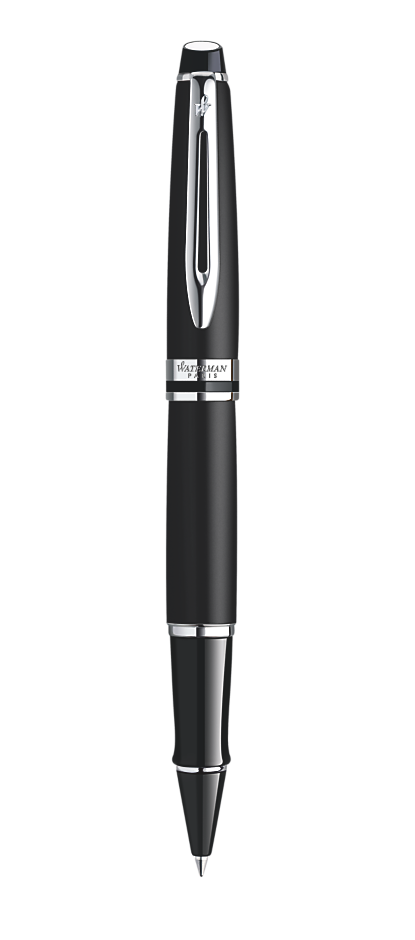 Bút dạ bi Waterman expert 3 kim loại mờ cài trắng