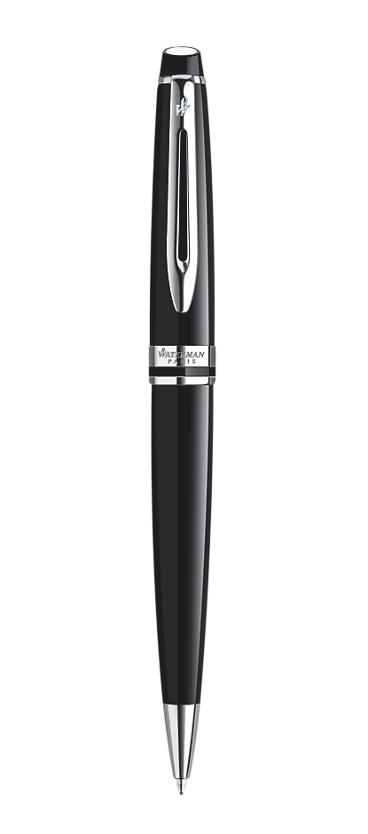 Bút bi Waterman Expert 3 Laque đen cài trắng