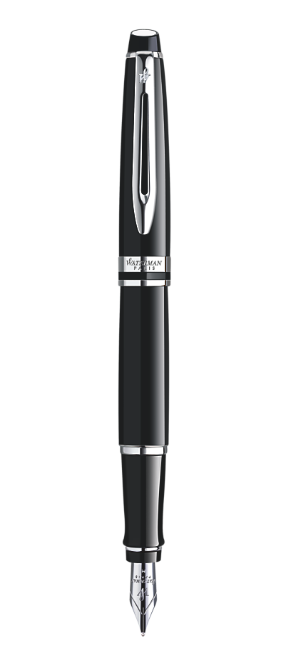 Bút máy Waterman expert 3 laque black cài trắng