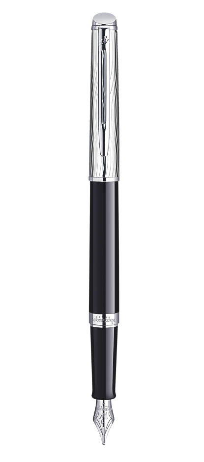 Bút máy Waterman Hemisphere 10 duluxe black cài bạc