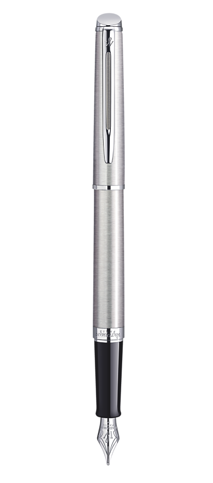 Bút máy Waterman Hemisphere 10 vỏ thép cài trắng