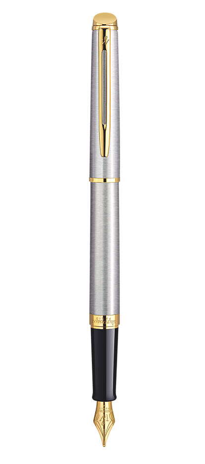 Bút máy waterman Hemisphere 10 vỏ thép cài vàng