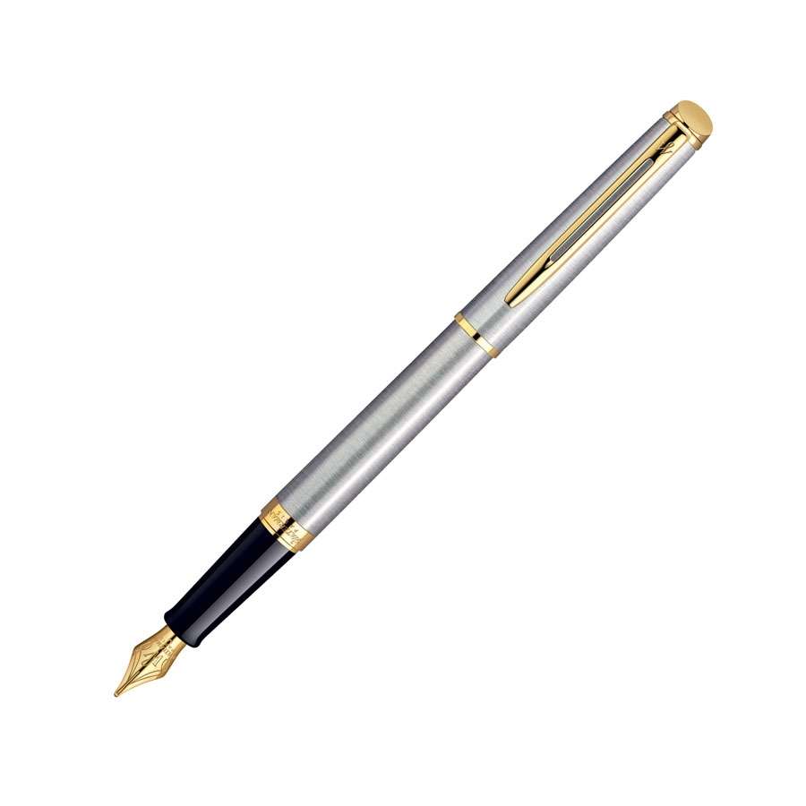 Bút máy waterman Hemisphere 10 vỏ thép cài vàng