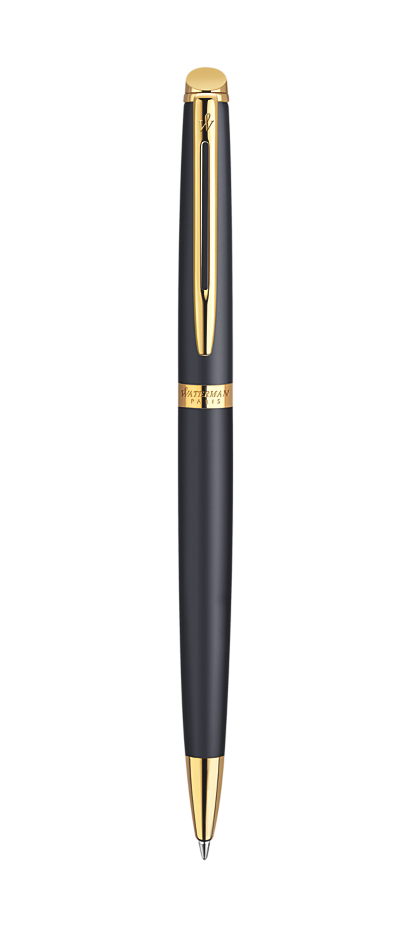 Bút bi waterman Hemisphere 10 đen mờ cài vàng