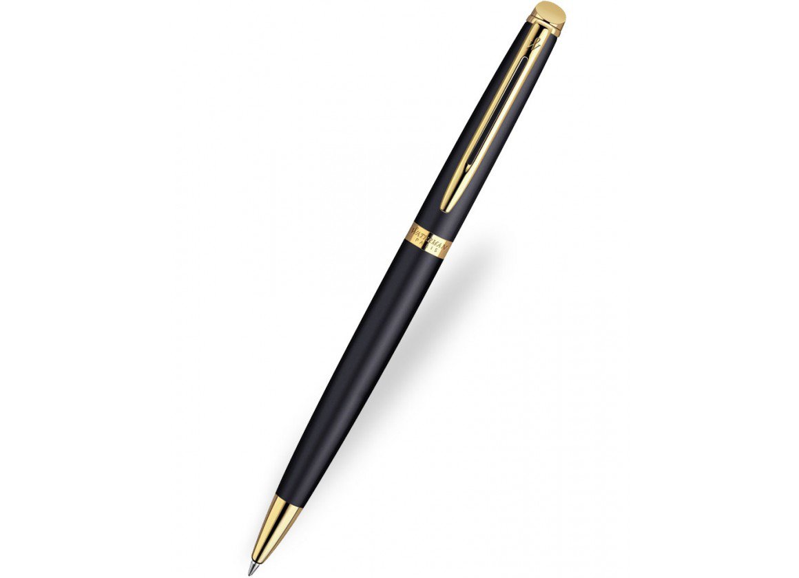 Bút bi waterman Hemisphere 10 đen mờ cài vàng