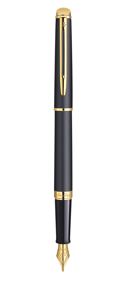 Bút máy Waterman hemisphere 10 đen mờ cài vàng