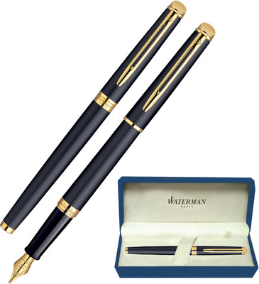 Bút máy Waterman hemisphere 10 đen mờ cài vàng