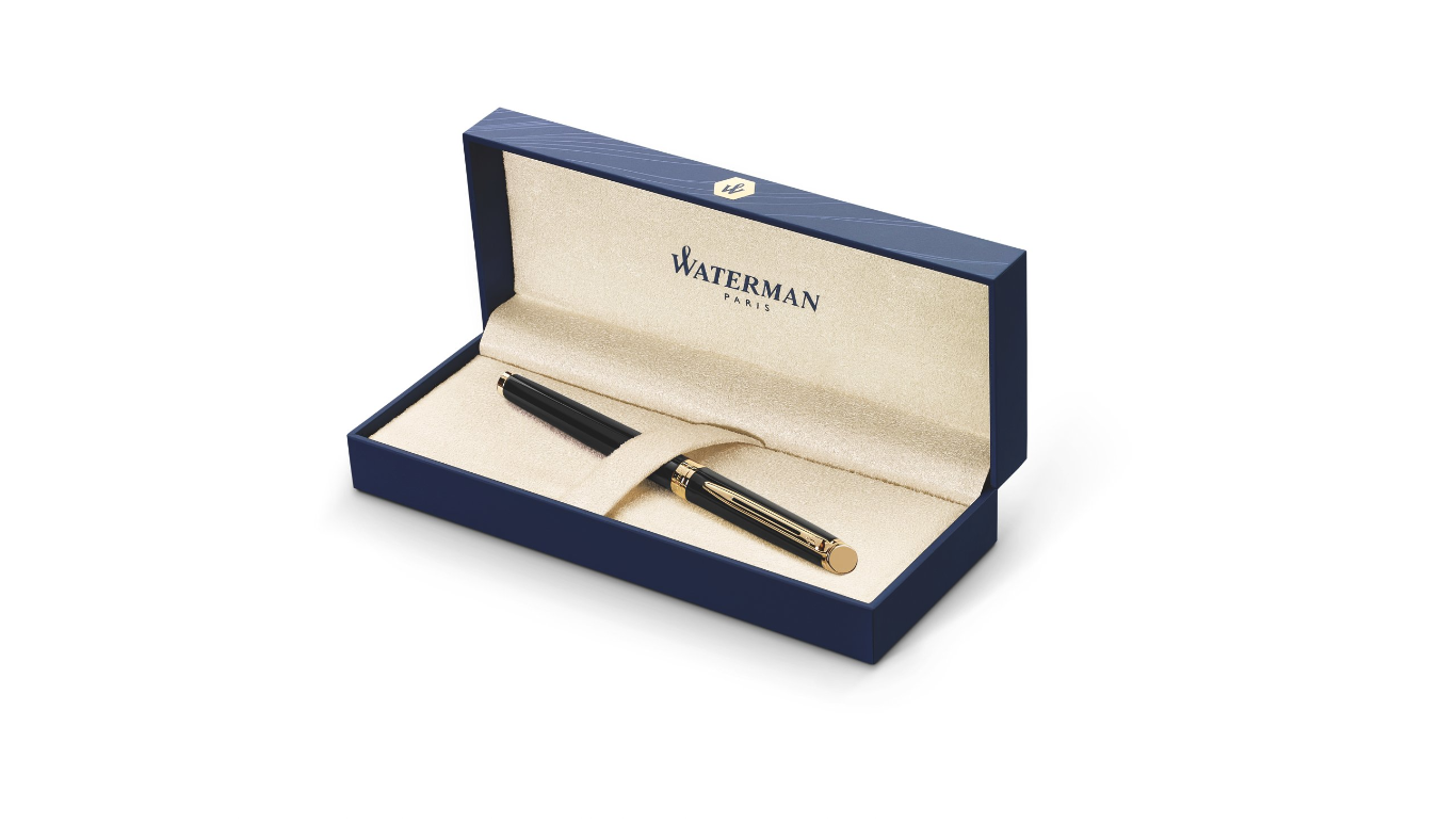 Bút máy waterman Hemisphere 10 Laque đen cài vàng