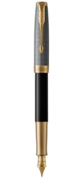 Bút Máy Parker Sonnet 17 Black Silver 18K GT