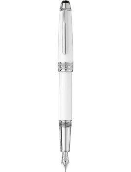 Bút máy Montblanc Meiterstuck White Solitaire Classic platinum