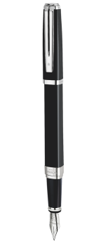 Bút máy Waterman Exception Night & Day Black cài trắng