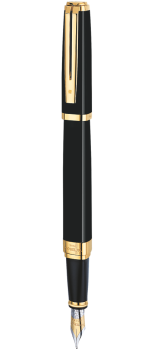 Bút máy waterman Exception Idea Black cài vàng