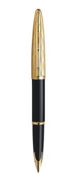 Bút máy Waterman Carene Essential black nắp vàng GT