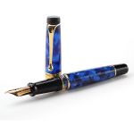 Bút máy Aurora Optima Auroloide Blue Gold Plated Trim
