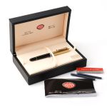 Bút máy Aurora 88 Black Barrel Gold Plated Cap 