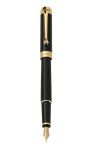 Bút máy Aurora Talentum Finesse Black Gold Plated 
