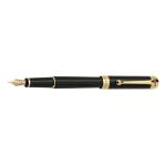 Bút máy Aurora Talentum Finesse Black Gold Plated 