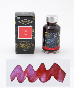 Lọ Mực Diamine Shimmer Red Sky 50ml
