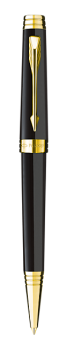 Bút bi parker Premier 09 black cài vàng