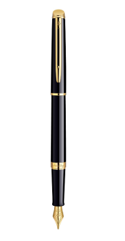 Bút máy waterman Hemisphere 10 Laque đen cài vàng
